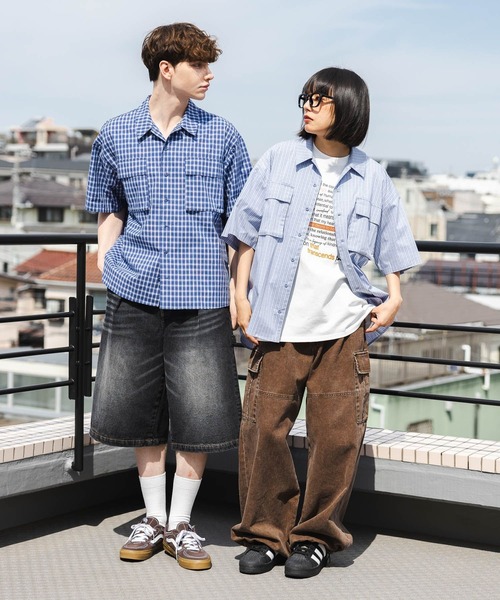 PBLIM（ページボーイリム）の「《UNISEX》アソートチェックシャツ（シャツ/ブラウス・レディース・サックスブルー/ブルー・FREE）」の6枚目の写真