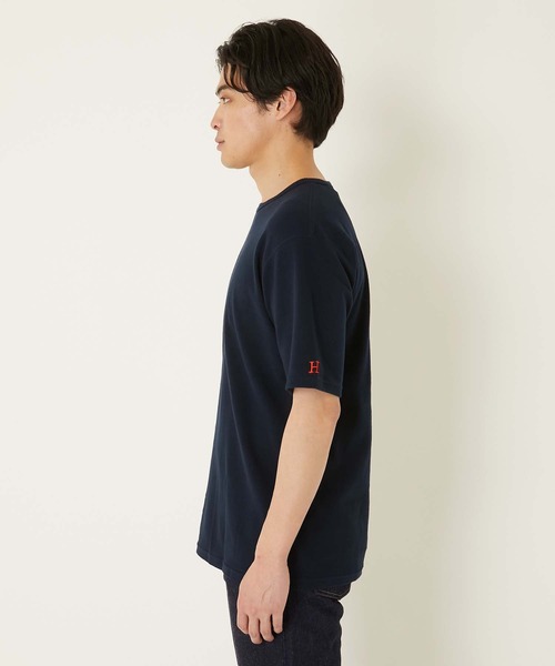 HOLLYWOOD RANCH MARKET(ハリウッドランチマーケット)の「ストレッチフライス コンフォータブル ショートスリーブ Tシャツ(Tシャツ/カットソー・メンズ・ブラック/ホワイト/ダークネイビー/グレー・SMALL/MEDIUM/LARGE/X-LARGE)」の9枚目の写真