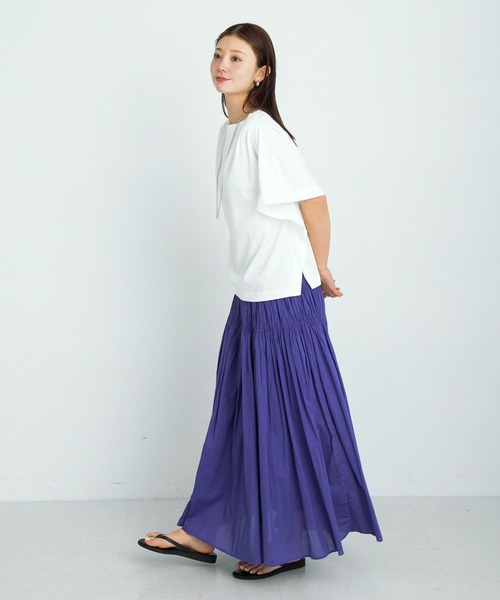 URBAN RESEARCH Sonny Label（アーバンリサーチサニーレーベル）の「シャーリングエアリーコットンボイルスカート（スカート・レディース・ブラウン/ブルー/ブラック・FREE）」の18枚目の写真