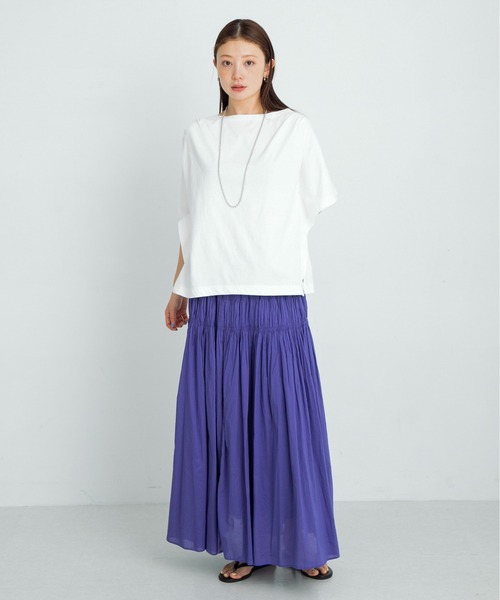 URBAN RESEARCH Sonny Label（アーバンリサーチサニーレーベル）の「シャーリングエアリーコットンボイルスカート（スカート・レディース・ブラウン/ブルー/ブラック・FREE）」の17枚目の写真