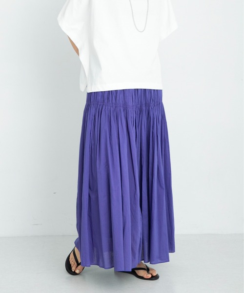 URBAN RESEARCH Sonny Label（アーバンリサーチサニーレーベル）の「シャーリングエアリーコットンボイルスカート（スカート・レディース・ブラウン/ブルー/ブラック・FREE）」の14枚目の写真