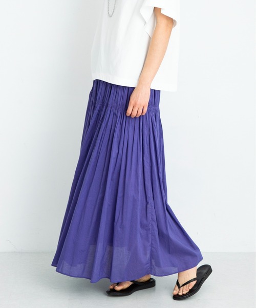 URBAN RESEARCH Sonny Label（アーバンリサーチサニーレーベル）の「シャーリングエアリーコットンボイルスカート（スカート・レディース・ブラウン/ブルー/ブラック・FREE）」の15枚目の写真