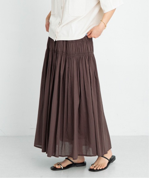 URBAN RESEARCH Sonny Label（アーバンリサーチサニーレーベル）の「シャーリングエアリーコットンボイルスカート（スカート・レディース・ブラウン/ブルー/ブラック・FREE）」の21枚目の写真