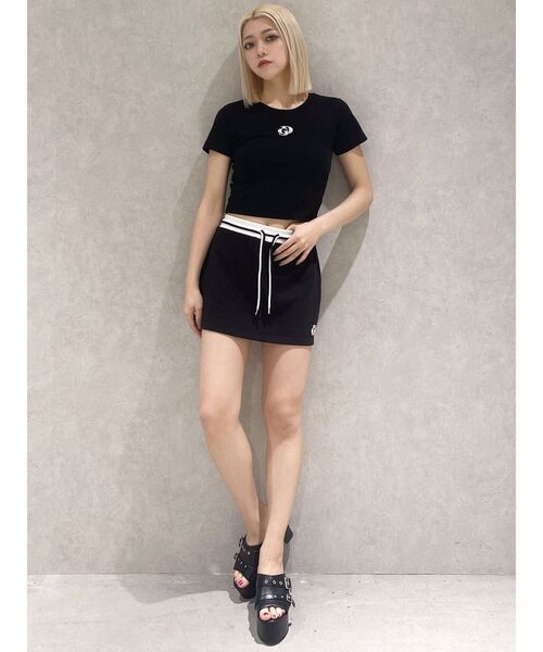 GYDA（ジェイダ）の「GDバイカラースカートライクショートパンツ（スカート・レディース・オフホワイト/ブラック/ベージュ・FREE）」の8枚目の写真