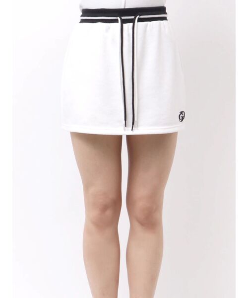 GYDA（ジェイダ）の「GDバイカラースカートライクショートパンツ（スカート・レディース・オフホワイト/ブラック/ベージュ・FREE）」の14枚目の写真