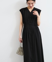 VIS | 【接触冷感/洗える】ウエストギャザーワンピース(ワンピース)