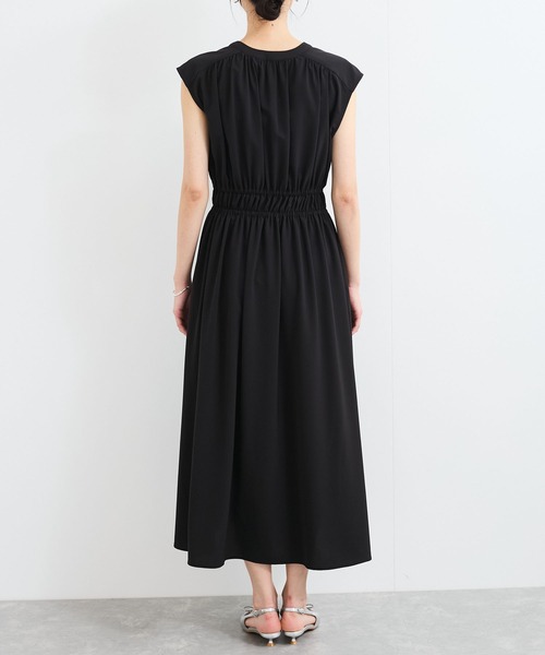 VIS（ビス）の「【接触冷感/洗える】ウエストギャザーワンピース（ワンピース・レディース・ブラック/ブルー系その他4/キャメル・FREE）」の21枚目の写真