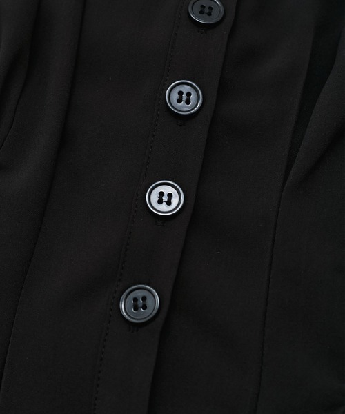 VIS（ビス）の「【接触冷感/洗える】ウエストギャザーワンピース（ワンピース・レディース・ブラック/ブルー系その他4/キャメル・FREE）」の15枚目の写真