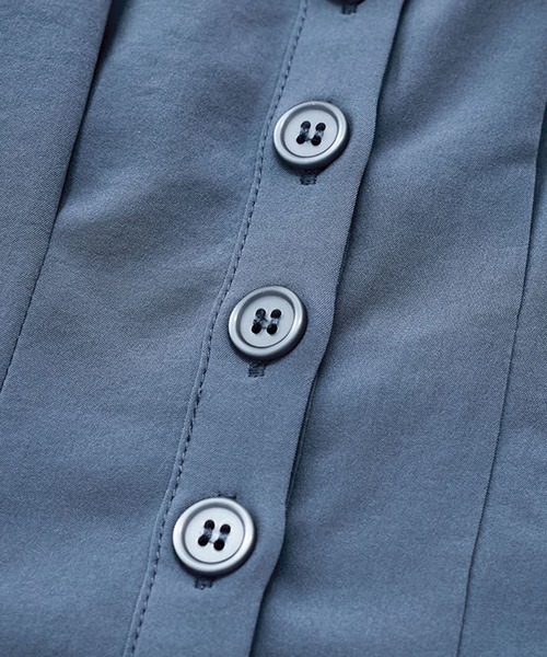 VIS（ビス）の「【接触冷感/洗える】ウエストギャザーワンピース（ワンピース・レディース・ブラック/ブルー系その他4/キャメル・FREE）」の5枚目の写真