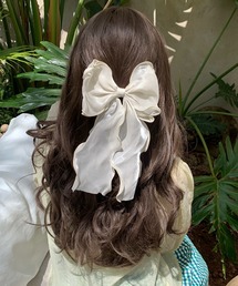 WESTSEA | 大きめ リボン オーガンジー バレッタ(バレッタ/ヘアクリップ)