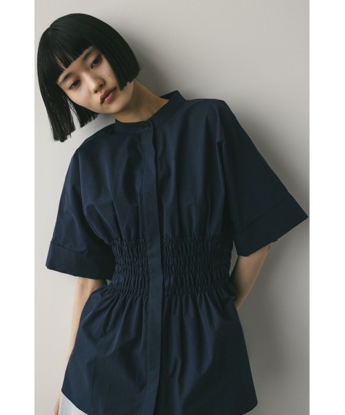 STYLEMIXER（スタイルミキサー）の「ウエストシャーリングシャツ【春服】新作ブラウス（シャツ/ブラウス・レディース・ホワイト/ネイビー・FREE）」の19枚目の写真