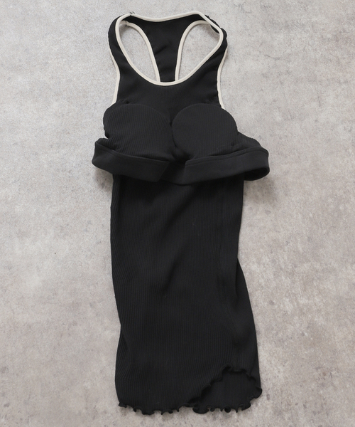 HAKUJI(ハクジ)の「【HAKUJI/ハクジ】Twist cotton asym bra TT:タンクトップ(その他アンダーウェア/インナー・レディース・ブラック・FREE)」の7枚目の写真