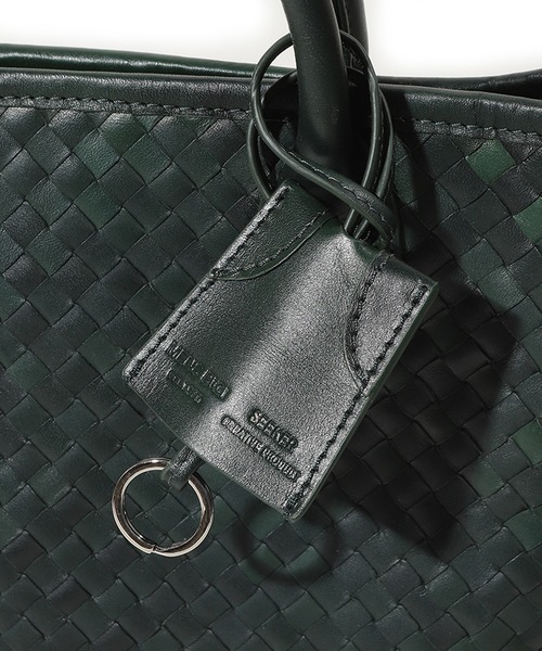 MEN'S BIGI(メンズビギ)の「【SEEKER/シーカー】別注メッシュレザートートバッグ(トートバッグ・メンズ・ブラック/ダークブラウン/グリーン・FREE)」の10枚目の写真