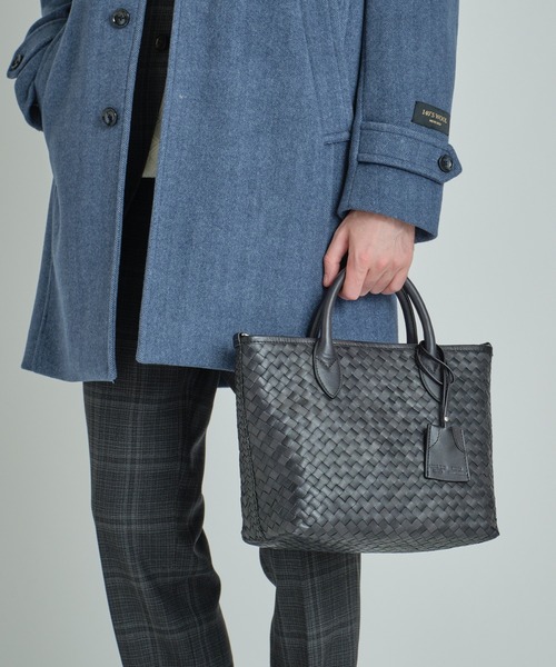 MEN'S BIGI(メンズビギ)の「【SEEKER/シーカー】別注メッシュレザートートバッグ(トートバッグ・メンズ・ブラック/ダークブラウン/グリーン・FREE)」の6枚目の写真