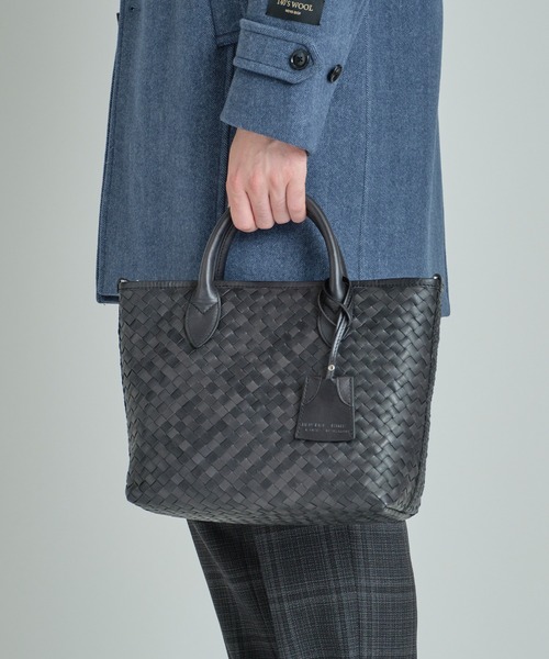 MEN'S BIGI(メンズビギ)の「【SEEKER/シーカー】別注メッシュレザートートバッグ(トートバッグ・メンズ・ブラック/ダークブラウン/グリーン・FREE)」の5枚目の写真