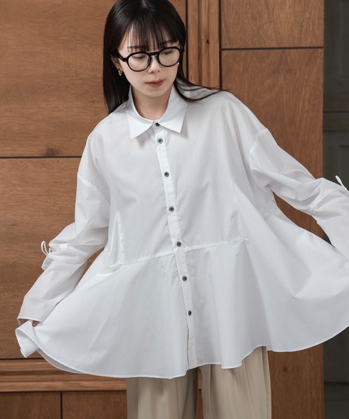 lawgy(ラウジー)の「flare sleeve arrange shirt / フレアスリーブアレンジシャツ(シャツ/ブラウス・レディース・イエロー/ピンク/ホワイト・FREE)」の14枚目の写真