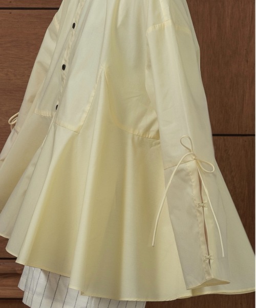 lawgy(ラウジー)の「flare sleeve arrange shirt / フレアスリーブアレンジシャツ(シャツ/ブラウス・レディース・イエロー/ピンク/ホワイト・FREE)」の5枚目の写真