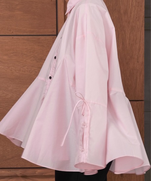 lawgy(ラウジー)の「flare sleeve arrange shirt / フレアスリーブアレンジシャツ(シャツ/ブラウス・レディース・イエロー/ピンク/ホワイト・FREE)」の9枚目の写真