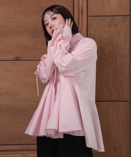 lawgy(ラウジー)の「flare sleeve arrange shirt / フレアスリーブアレンジシャツ(シャツ/ブラウス・レディース・イエロー/ピンク/ホワイト・FREE)」の10枚目の写真