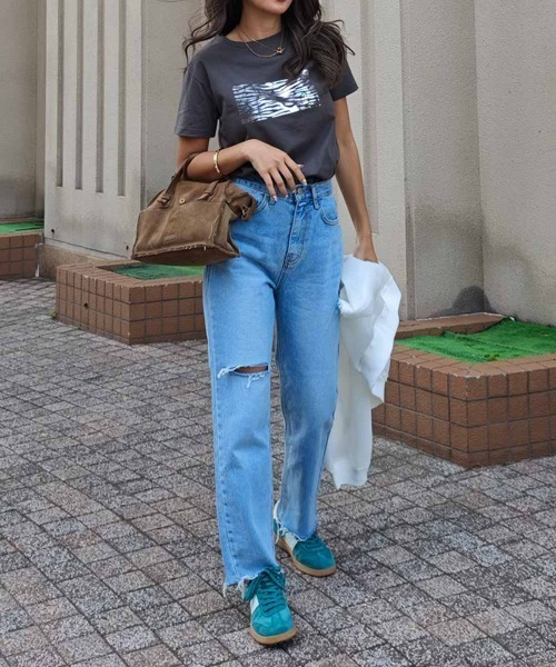 esutoreja（エストレジャ）の「グラフィックデザインTシャツ（Tシャツ/カットソー・レディース・ホワイト/チャコール・FREE）」の8枚目の写真