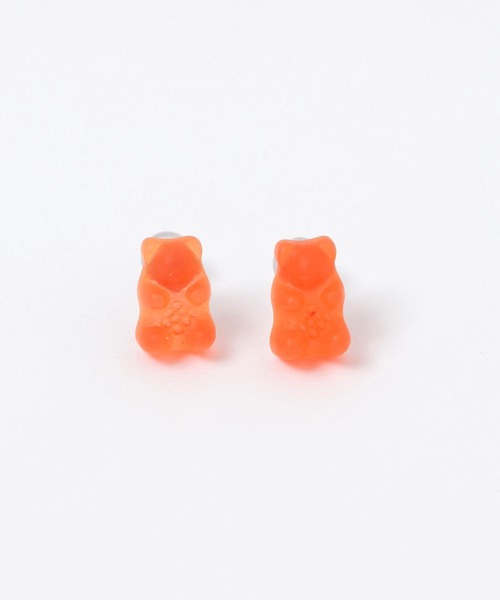 tiny tiny（ティニーティニー）の「蛍光グミベアピアス[tiny tiny(ティニーティニー)]（ピアス（両耳用）・レディース・イエロー/オレンジ/レッド・0）」の6枚目の写真