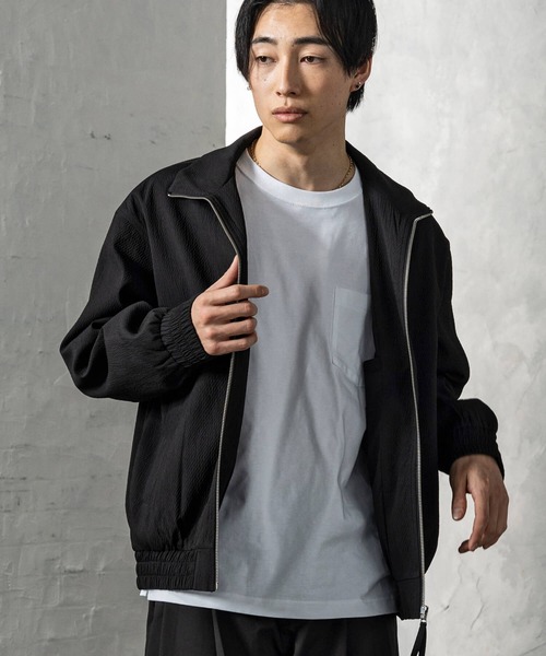 +CLOSET(プラスクローゼット)の「テクスチャスタンドネックブルゾン(ブルゾン・メンズ・ブラック/ホワイト・X-LARGE/LARGE/MEDIUM)」の8枚目の写真