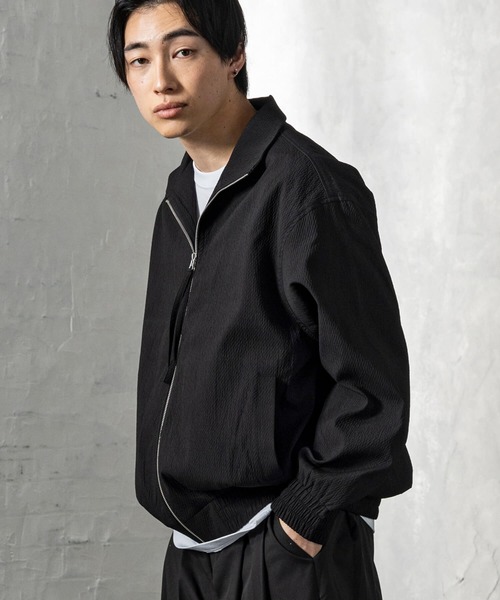 +CLOSET(プラスクローゼット)の「テクスチャスタンドネックブルゾン(ブルゾン・メンズ・ブラック/ホワイト・X-LARGE/LARGE/MEDIUM)」の10枚目の写真