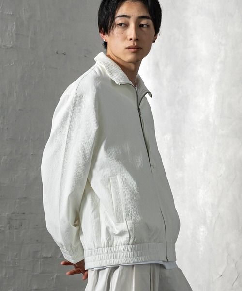 +CLOSET(プラスクローゼット)の「テクスチャスタンドネックブルゾン(ブルゾン・メンズ・ブラック/ホワイト・X-LARGE/LARGE/MEDIUM)」の5枚目の写真