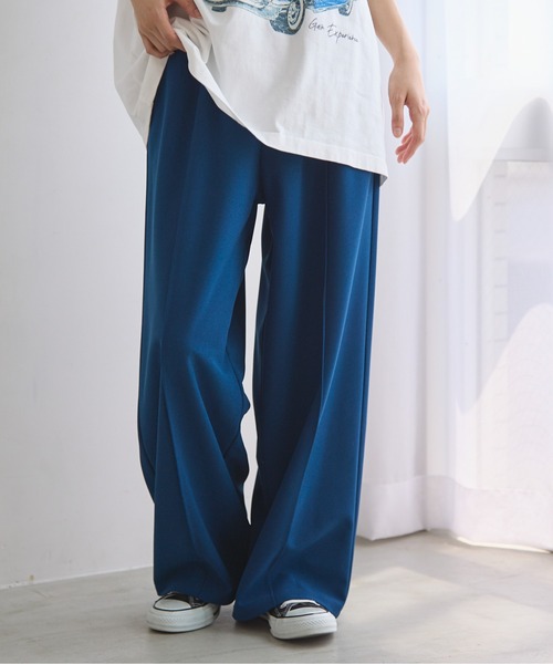 PBLIM（ページボーイリム）の「《UNISEX/WEB限定》-3kg見え/COZY(コージー)カットワイドパンツ（その他パンツ・レディース・レオパード/カモフラージュ/ブルー/ブラック/グレイッシュベージュ/ブラウン系その他・MEDIUM/LARGE）」の4枚目の写真