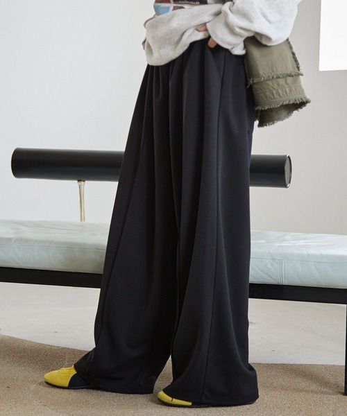 PBLIM（ページボーイリム）の「《UNISEX/WEB限定》-3kg見え/COZY(コージー)カットワイドパンツ（その他パンツ・レディース・レオパード/カモフラージュ/ブルー/ブラック/グレイッシュベージュ/ブラウン系その他・MEDIUM/LARGE）」の2枚目の写真