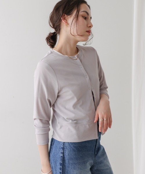 Bou Jeloud（ブージュルード）の「トラベルカーディガン（カーディガン/ボレロ・レディース・イエロー/ブラック/グレー・FREE）」の10枚目の写真