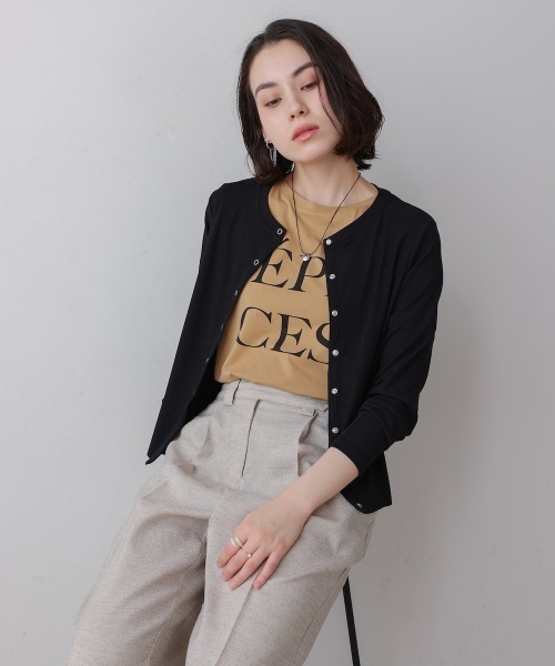 Bou Jeloud（ブージュルード）の「トラベルカーディガン（カーディガン/ボレロ・レディース・イエロー/ブラック/グレー・FREE）」の5枚目の写真