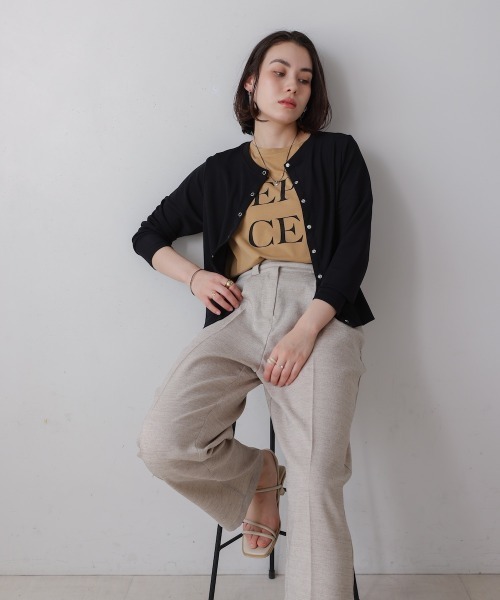 Bou Jeloud（ブージュルード）の「トラベルカーディガン（カーディガン/ボレロ・レディース・イエロー/ブラック/グレー・FREE）」の4枚目の写真