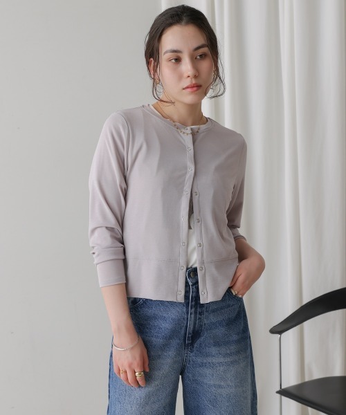 Bou Jeloud（ブージュルード）の「トラベルカーディガン（カーディガン/ボレロ・レディース・イエロー/ブラック/グレー・FREE）」の13枚目の写真