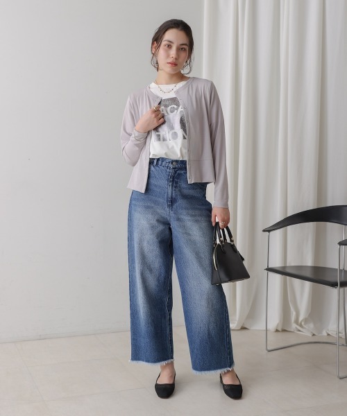 Bou Jeloud（ブージュルード）の「トラベルカーディガン（カーディガン/ボレロ・レディース・イエロー/ブラック/グレー・FREE）」の12枚目の写真