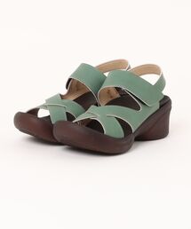 【Re:getA】リゲッタ シボ革風ウェッジソールサンダル R-2682