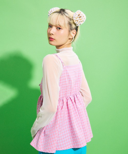 セール】2WAYギンガムチェックキャミチュニック（キャミソール