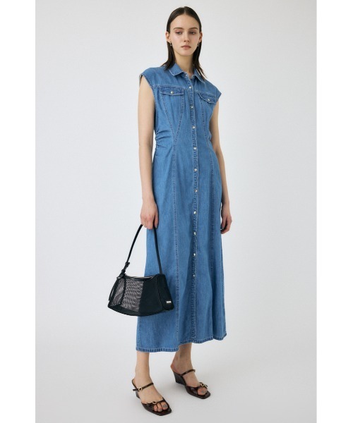 ファッション セール】CAP SLEEVE DENIM ドレス（ワンピース）｜MOUSSY ワンピース