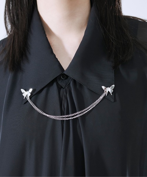 Ellno Loset（エルノロゼット）の「イレヘムレイヤードシアーシャツ（シャツ/ブラウス・メンズ・オフホワイト/ブラック・SMALL/MEDIUM/LARGE）」の14枚目の写真