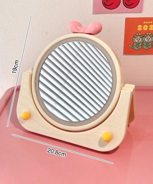 aimoha（アイモハ）の「リボン付き回転ミラー（ミラー・レディース・イエロー/ブルー・FREE）」の9枚目の写真