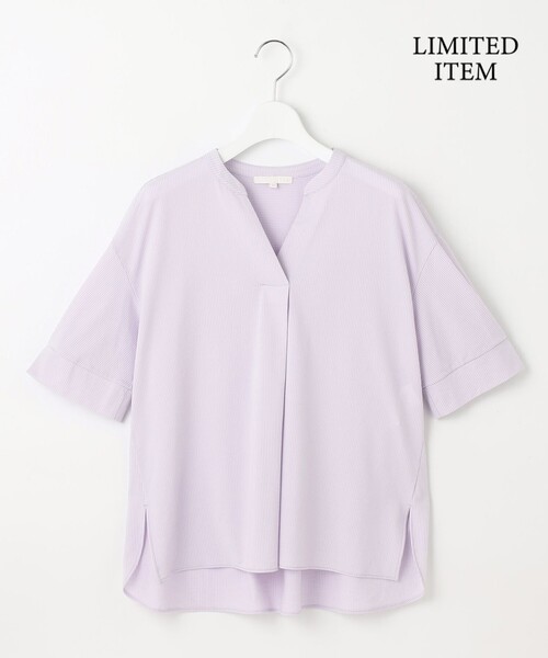 自由区(ジユウク)の「サッカージャージー カットソー(Tシャツ/カットソー・レディース・ライラック系/ベージュ系/アイボリー系/ネイビー系・44/46)」の14枚目の写真