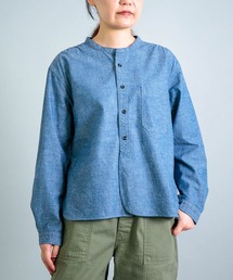 OMNIGOD | [OMNIGOD womens / オムニゴッド] シャンブレー スタンドカラーシャツ(シャツ/ブラウス)