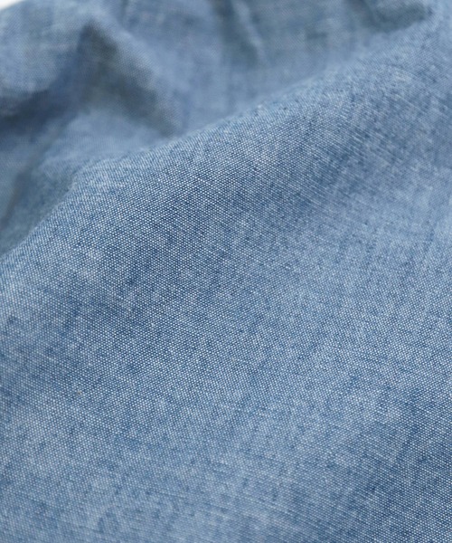 OMNIGOD（オムニゴッド）の「[OMNIGOD womens / オムニゴッド] シャンブレー スタンドカラーシャツ（シャツ/ブラウス・レディース・ネイビー・2/3）」の6枚目の写真