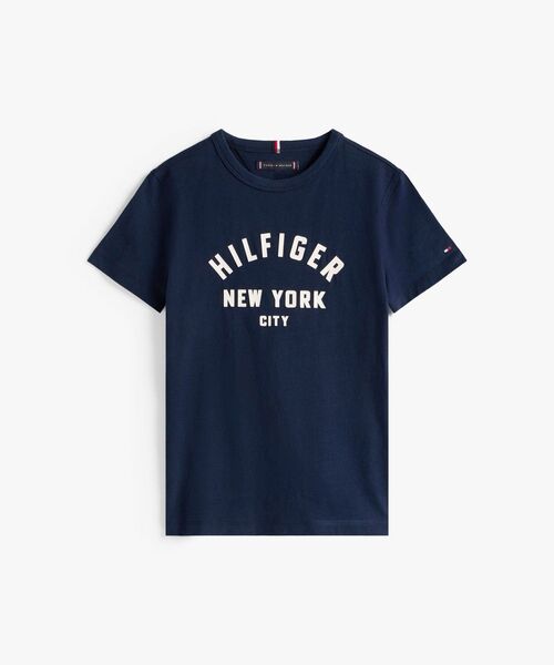 TOMMY HILFIGER（トミーヒルフィガー）の「BOYS カーブドヒルフィガーグラフィックショートスリーブTシャツ（Tシャツ/カットソー・キッズ・ライトグレー/ネイビー・150cm/160cm/130cm/140cm）」の9枚目の写真