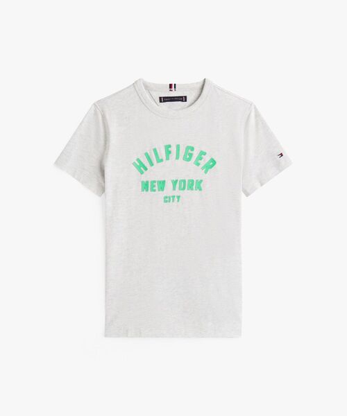 TOMMY HILFIGER（トミーヒルフィガー）の「BOYS カーブドヒルフィガーグラフィックショートスリーブTシャツ（Tシャツ/カットソー・キッズ・ライトグレー/ネイビー・150cm/160cm/130cm/140cm）」の5枚目の写真