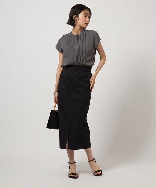 ブラウス シャツ ピコピンタック フレンチスリーブ ブラウス レディース UNITED ARROWS green label relaxing｜ピコピンタック フレンチ