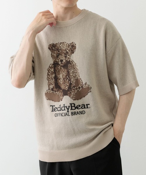 ITEMS URBANRESEARCH(アイテムズ アーバンリサーチ)の「Teddy Bear クルーネックサマーニット(ニット/セーター・メンズ・ベージュ/ネイビー/グリーン・MEDIUM/LARGE)」の2枚目の写真