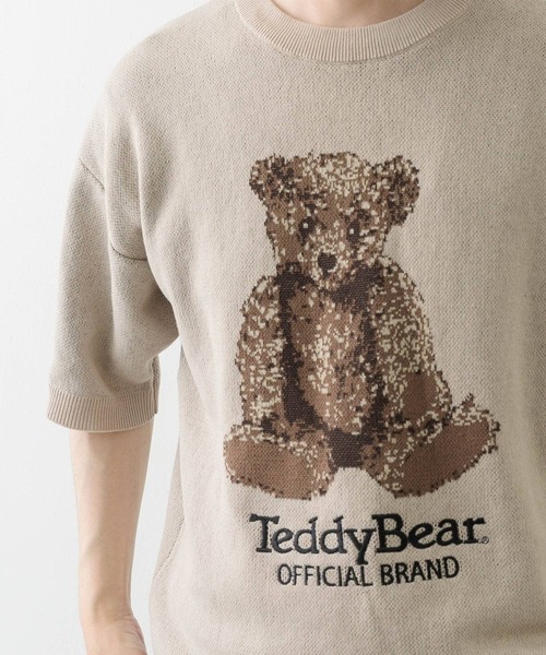 ITEMS URBANRESEARCH(アイテムズ アーバンリサーチ)の「Teddy Bear クルーネックサマーニット(ニット/セーター・メンズ・ベージュ/ネイビー/グリーン・MEDIUM/LARGE)」の4枚目の写真