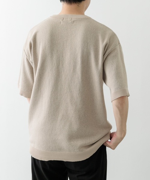ITEMS URBANRESEARCH(アイテムズ アーバンリサーチ)の「Teddy Bear クルーネックサマーニット(ニット/セーター・メンズ・ベージュ/ネイビー/グリーン・MEDIUM/LARGE)」の5枚目の写真