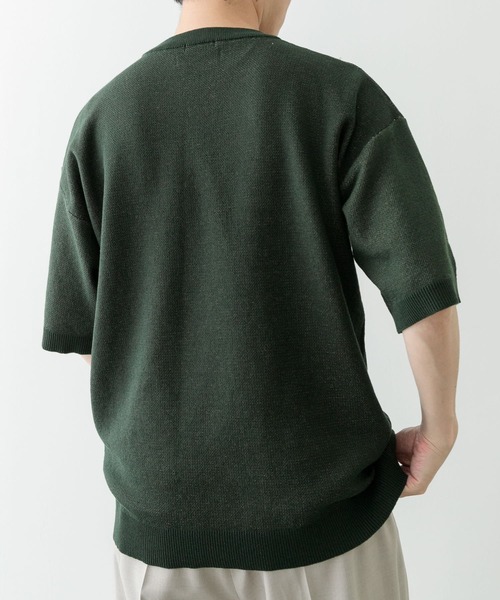 ITEMS URBANRESEARCH(アイテムズ アーバンリサーチ)の「Teddy Bear クルーネックサマーニット(ニット/セーター・メンズ・ベージュ/ネイビー/グリーン・MEDIUM/LARGE)」の9枚目の写真